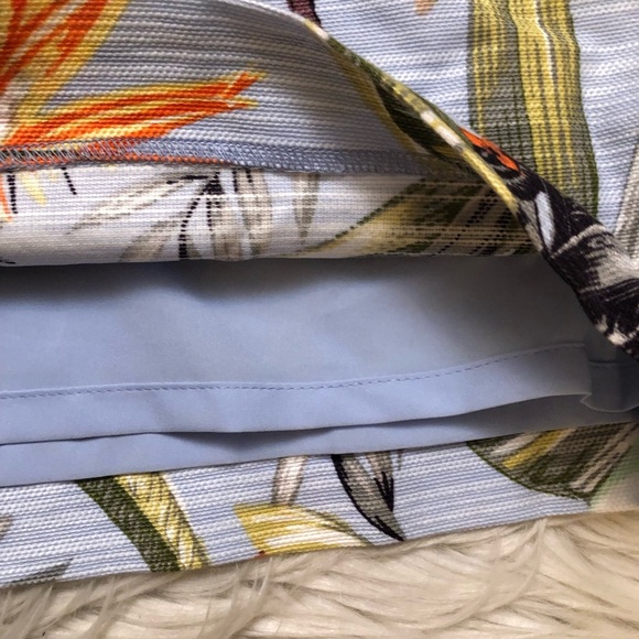 Ann Taylor Exotic Novelty Tropical Animal Floral Blue Green Orange Mini Skirt 6 - Picture 5 of 8